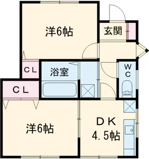 プラム・ハイツ【1階】の間取り