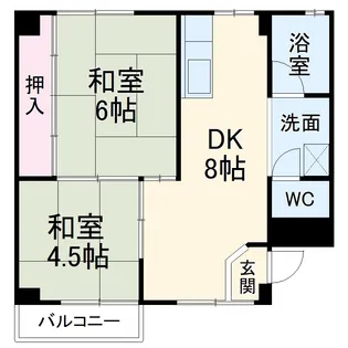 魚住ハイツ【3階】の間取り