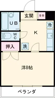 第Ⅲ清水コーポ【1階】の間取り
