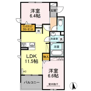 メゾン アネスト【208号室】の間取り