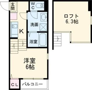 シルバーコート大曽根【105号室】の間取り