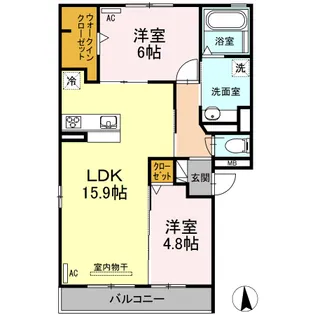 フェリス【202号室】の間取り