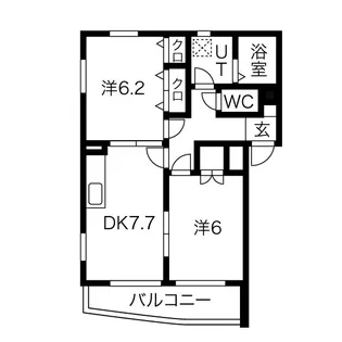 TRINITY(九之坪)【2階】の間取り