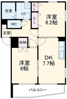 TRINITY(九之坪)【3階】の間取り