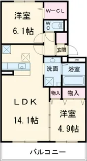 トリエタージュ【102号室】の間取り