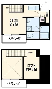 アルディア南川【205号室】の間取り
