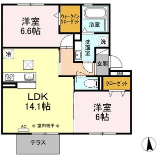 ルミエールSK【102号室】の間取り