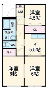 ラ・メール21【202号室】の間取り