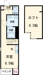 グランツ六番町【1階】の間取り