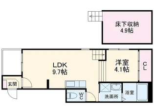 ルナソル【1階】の間取り