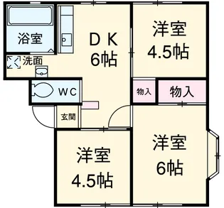 ホワイトヒルズD棟【1階】の間取り