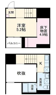 セストチッタ六番町【102号室】の間取り