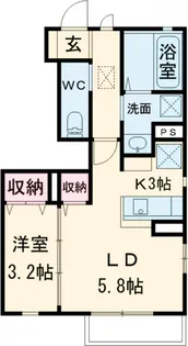 サンフォレスト C棟【101号室】の間取り