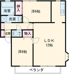 サンビレッジ小山D【101号室】の間取り