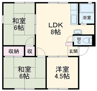 松本ハイツ D棟【2階】の間取り