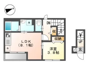 JuhamoaⅡ【201号室】の間取り