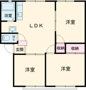 ハーモニーハイツ Ⅱ【201号室】の間取り