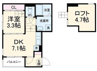 ハーモニーテラス二番Ⅵ【2階】の間取り