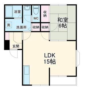 ヴァンベール越路【101号室】の間取り