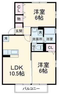 アンピトリテ【2階】の間取り