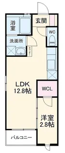 グランレーヴ伝馬【301号室】の間取り