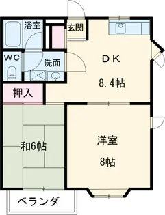 ベイヒルズ・サワノ【A-201号室】の間取り