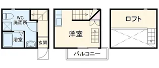 アースクエイク豊2【1階】の間取り