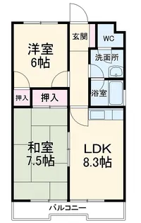 ベ ハーゲンハイム城東【1階】の間取り