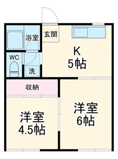 ハイツ菊名タウン【101号室】の間取り