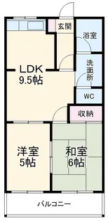 リバーハイツ木曽【203号室】の間取り
