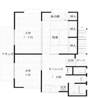 ツクダアパート【2F号室】の間取り