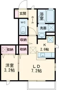 オリオンスクエアC【1階】の間取り