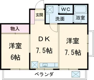 第2片田ビル【6階】の間取り