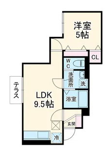 ファミーユ恵【1階】の間取り