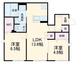 エクセル三川公園A【101号室】の間取り