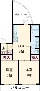 メゾンド中弥Ⅱ【3階】の間取り