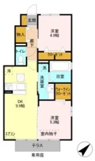 ErbenheimⅡ【1階】の間取り