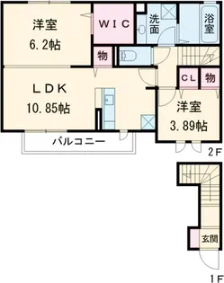 北葛西ハイツⅡ【2階】の間取り