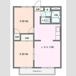 アルカディア湘南【110号室】の間取り