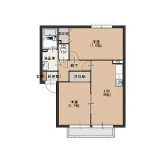 ハイツ花梨【2階】の間取り