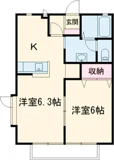 メゾンドゥルミエール G棟【2階】の間取り