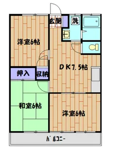 寺尾台ハイツ No.1【201号室】の間取り