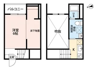 モルゲンロート中坪(モルゲンロートナカツボ)【2階】の間取り