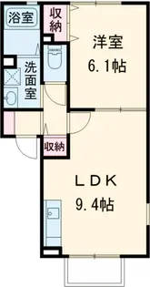 マリンビレッジ D棟【202号室】の間取り