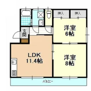 本郷コーポB棟【2階】の間取り