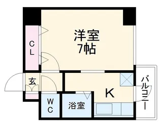 クレセント松蔭【1階】の間取り