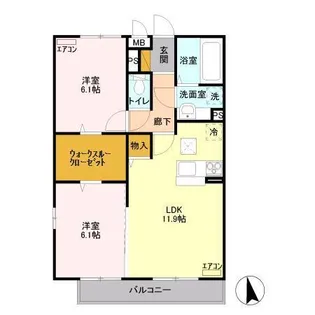 メゾンシャルマン【1階】の間取り