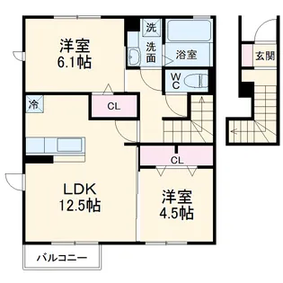 フリッシュ【2階】の間取り
