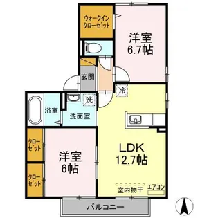 グランドソレイユ【2階】の間取り