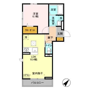 メゾン・ド・ノールおおたか【1階】の間取り